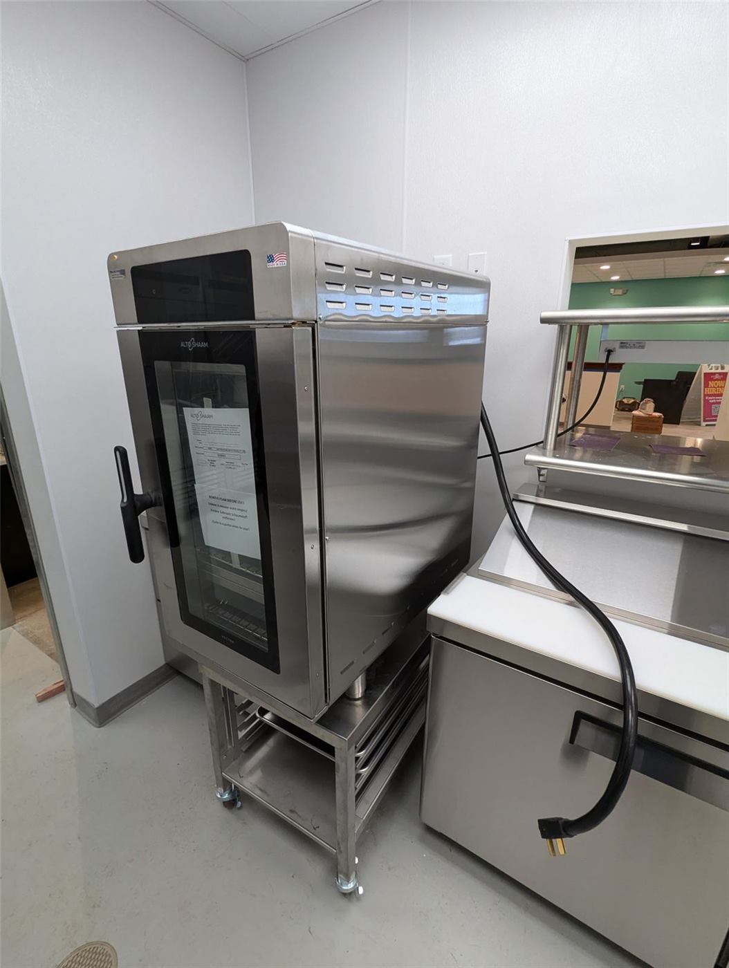 Combi oven installed in a commercial restaurant kitchen